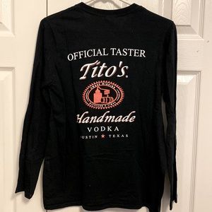 Tito’s vodka Official Taster small long sleeve tee tshirt